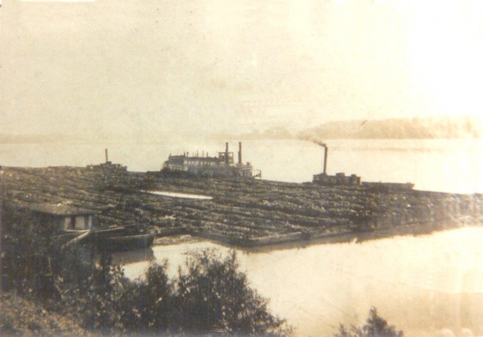 134 Steam tug boat with barges